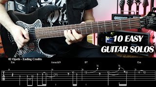 10 Easy Guitar Solos You Can Play  With Tabs [upl. by Rasia]