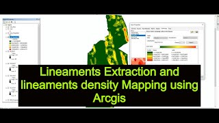 Lineaments Extraction and density Mapping using ArcGIS [upl. by Mccullough]