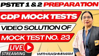 PSTET Mock Test 2024  PSTET CDP class  PSTET 2024 Notification  CDP Mock Test No 23 [upl. by Dust444]