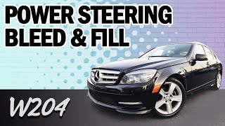 MercedesBenz W204 CClass Power Steering Flush [upl. by Namyac10]