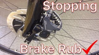 How To Stop Brake Rub Shimano Road Disc Brakes [upl. by Farlay]