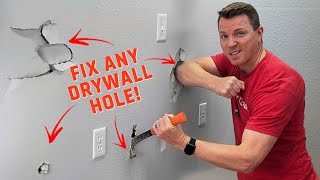 How to Fix Holes in Drywall  4 Easy Methods [upl. by Lambard505]