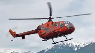 MBB Bo 105 LS Takeoff and Landing Compilation [upl. by Yltneb]