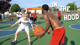 5v5 Basketball VS REAL Hoopers IN THE HOOD [upl. by Ilzel]