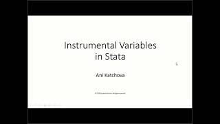 Instrumental Variables in Stata [upl. by Carpenter72]