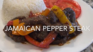 Jamaican Pepper Steak 🇯🇲  Tender amp Flavorful Jamaican Steak Recipe [upl. by Adlecirg]