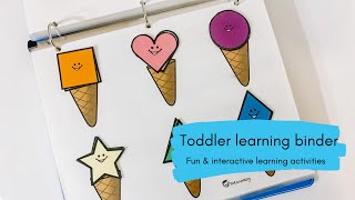 Toddler learning binder  Fun amp Interactive learning activities  preschool prep [upl. by Tine]