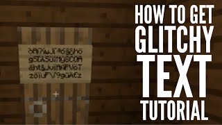 How to make Glitchy Text in Minecraft  PS4 Edition [upl. by Bremer]