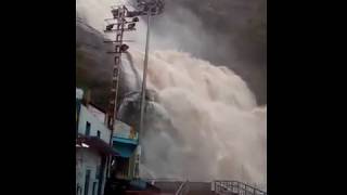 The main falls at Courtallam is in spate a sight to behold by tourists [upl. by Eidak]