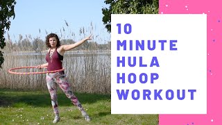 10 Minute Hula Hoop Workout Core strengthening for beginners [upl. by Llerehs]