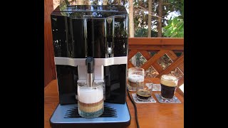 EQ300 automatic coffee machine Siemens How to install Review and testing Espresso [upl. by Ardnahc]