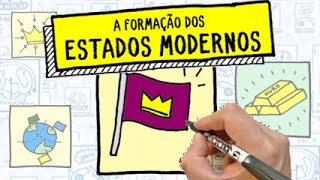 MONARQUIAS NACIONAIS  A formação dos Estados modernos  Resumo Desenhado [upl. by Neilla]