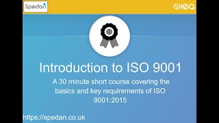 Introduction to ISO 9001 Free ISO training [upl. by Leugimesoj988]