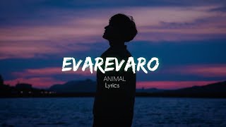 EVAREVARO  ANIMAL  LYRICAL AUDIO  RANBIR KAPOOR  RASHMIKA  SKN LYRICALS [upl. by Lardner]