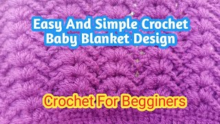 Easy and Simple Baby Blanket Design  crochet Stitch [upl. by Gregson292]