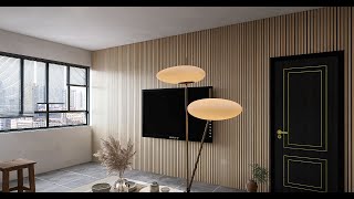 WOODFLEX Flexible Acoustic Wood Slat Wall Panels  Installation Using Screws [upl. by Andromede]