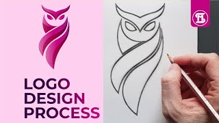 the logo design process from sketch to the end  adobe illustrator tutorial [upl. by Belle]