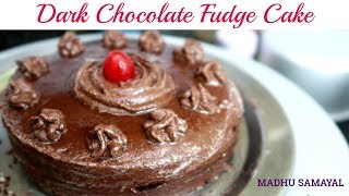 Dark Chocolate Fudge Cake Mini  Bake with me 4 [upl. by Ailedua585]