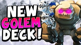 TOP LADDER with NEW GOLEM SKELETON DRAG DECK in CLASH ROYALE [upl. by Roana]