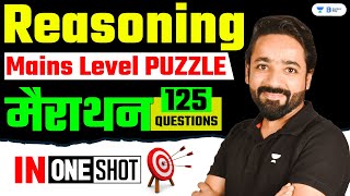 Reasoning MAINS Level Puzzles in One Shot  Puneet [upl. by Tala]