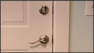 Installing Lever Handle Door Knobs with Deadbolts [upl. by Euqinitram]