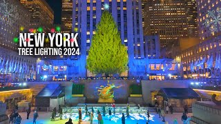 NYC Christmas Walk 2024 ✨ Rockefeller Center Christmas Tree Lighting 2024 Preparation Bryant Park [upl. by Perr906]