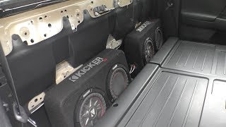 Toyota Tacoma hidden subwoofers Kicker Comp RT [upl. by Ymia195]