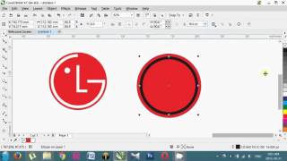 Creating a simple and easy logo in CorelDRAW  LG Logo [upl. by Nanni]