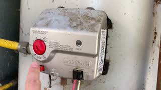 Light the pilot on a gas water heater with a Honeywell electric igniter [upl. by Eanahc]