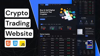 How to Build Your Own Crypto Website Using HTML CSS JavaScript [upl. by Aleahcim]