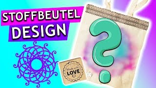 STOFFBEUTEL Design  Jutebeutel bemalen  DIY für ZUHAUSE einfach und schnell  DIY für Kinder [upl. by Goraud]