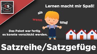 Satzreihe und Satzgefüge  was ist das Satzreihe und Satzgefüge einfach erklärt EinfachSchule [upl. by Jecoa]