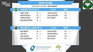 Ramsbottom CC 1st XI v Walsden CC Lancs 1st XI [upl. by Sams631]