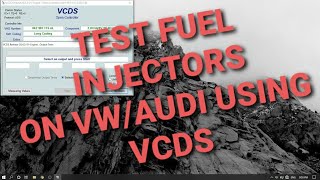 TEST FUEL INJECTORS ON VWAUDI USING VCDS [upl. by Elburt]