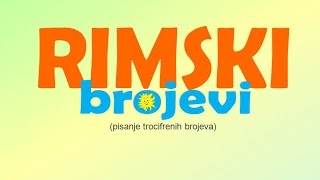 Rimski brojevi pisanje trocifrenih brojeva [upl. by Ytsenoh70]