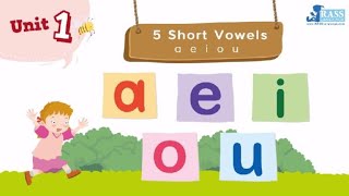 5 Short Vowels  a e i o u  The Best Short Vowel Chants  Go Phonics 1A Unit 1  EFL [upl. by Qulllon]