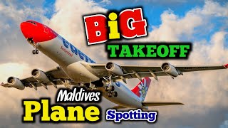 FANTASTIC Departures From Small Island  Maldives Plane Spotting  2024 [upl. by Fiann]