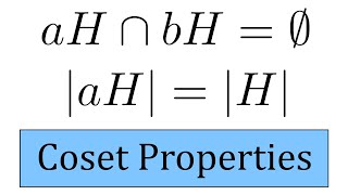 Proof Cosets are Disjoint and Equal Size [upl. by Williamson]