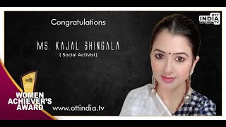 Kajal Hindustani  Womens Achiever Award By OTT India  Womens Day 2021  Kajal Shingala [upl. by Zara]