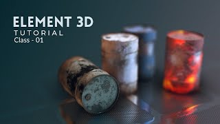 Element 3D Tutorial  After Effects Tutorial  class  01 [upl. by Epifano]