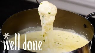 How To Make Beer Cheese Fondue  Recipe  Well Done [upl. by Atnamas]