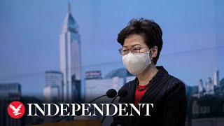 Watch again Hong Kong Chief Executive Carrie Lam delivers news briefing [upl. by Lory]