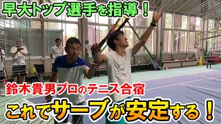 【テニスTENNIS】確実にサーブが安定する！鈴木貴男プロの基本レッスン③ [upl. by Nahtaneoj747]