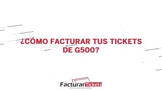 Como facturar tickets de G500  facturación en linea [upl. by Lleynod]