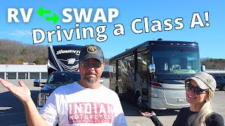 RV Swap Class A vs 5th Wheel  Changing Lanes [upl. by Nnylimaj]