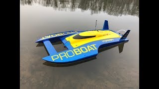 Pro Boat UL19 first run with speed test 635mph 100 all stock [upl. by Meid]