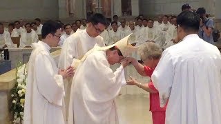 Cardinal Tagles parents at offertory on sons 60th birthday [upl. by Towne]