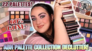 I Hoarded ABH Palettes for a Decade… Decluttering 60 of My Collection 😭 [upl. by Iot]