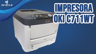 Impresora OKI C711WT para papel de transferencia en textiles rígidos e impresiones en papelería [upl. by Ajidahk]