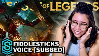 Fiddlesticks Voice Lines  First Time Reacting to League of Legends Cinematic [upl. by Eleni557]